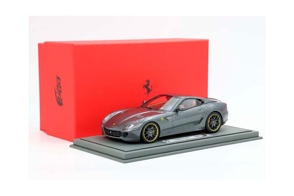 FERRARI 599 GTB FIORANO 2006 AUTOMATIC GEAR - MADE IN ITALY SILVERSTONE GREY CUOIO COLOR INTERIOR / ФЕРРАРИ 599 ГТБ 2006 АВТОМАТ 1:18 СЕРЫЙ — фото 8