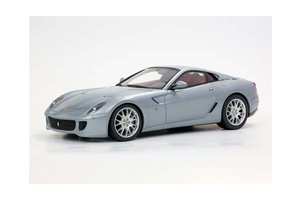 FERRARI 599 GTB FIORANO 2006 AUTOMATIC GEAR - MADE IN ITALY TITANIUM GREY BORDEAUX INTERIOR / ФЕРРАРИ 599 ГТБ 2006 АВТОМАТ 1:18 БОРДОВЫЙ — фото 4