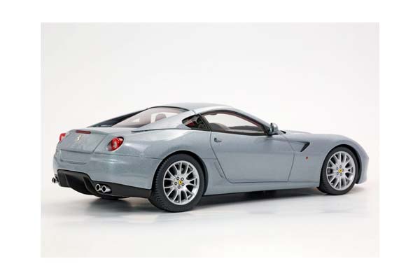 FERRARI 599 GTB FIORANO 2006 AUTOMATIC GEAR - MADE IN ITALY TITANIUM GREY BORDEAUX INTERIOR / ФЕРРАРИ 599 ГТБ 2006 АВТОМАТ 1:18 БОРДОВЫЙ — фото 5