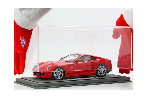 FERRARI 599 GTB FIORANO 2006 AUTOMATIC GEAR - MADE IN ITALY TOTAL ROSSO CORSA - LEATHER INTERIOR / ФЕРРАРИ 599 ГТБ 2006 АВТОМАТ 1:18 КРАСНЫЙ — фото 3