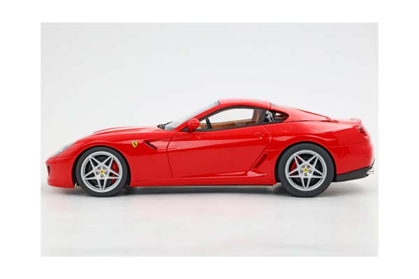 FERRARI 599 GTB FIORANO 2006 AUTOMATIC GEAR - MADE IN ITALY TOTAL ROSSO CORSA - LEATHER INTERIOR / ФЕРРАРИ 599 ГТБ 2006 АВТОМАТ 1:18 КРАСНЫЙ — фото 4