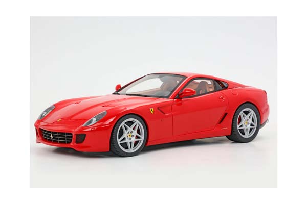 FERRARI 599 GTB FIORANO 2006 AUTOMATIC GEAR - MADE IN ITALY TOTAL ROSSO CORSA - LEATHER INTERIOR / ФЕРРАРИ 599 ГТБ 2006 АВТОМАТ 1:18 КРАСНЫЙ — фото 5