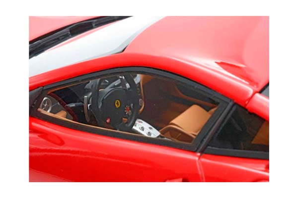 FERRARI 599 GTB FIORANO 2006 AUTOMATIC GEAR - MADE IN ITALY TOTAL ROSSO CORSA - LEATHER INTERIOR / ФЕРРАРИ 599 ГТБ 2006 АВТОМАТ 1:18 КРАСНЫЙ — фото 9