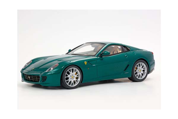 FERRARI 599 GTB FIORANO 2006 TAILOR MADE - MADE IN ITALY ONE OFF VERDE PINO - GREEN AND CREAM INTERIOR / ФЕРРАРИ 599 ГТБ 2006 ТАИЛОР МАДЕ 1:18 ЗЕЛЕНЫЙ — фото 4