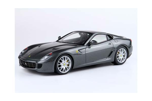 FERRARI 599 GTB FIORANO 2006 MANUAL GEAR - MADE IN ITALY SILVERSTONE GREY / ФЕРРАРИ 599 ГТБ 2006 МЕХАНИКА 1:18 СЕРЫЙ — фото 4