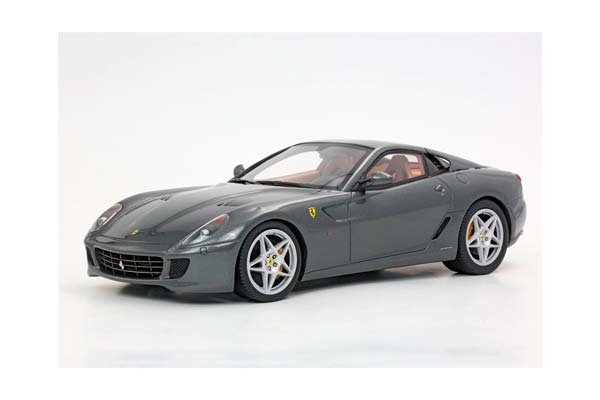 FERRARI 599 GTB FIORANO 2006 MANUAL GEAR - MADE IN ITALY SILVERSTONE GREY CUOIO COLOR INTERIOR / ФЕРРАРИ 599 ГТБ 2006 МЕХАНИКА 1:18 СЕРЫЙ — фото 5