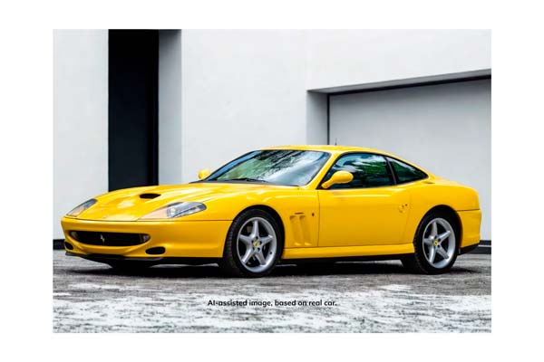 FERRARI 550 MARANELLO 1996 - MADE IN ITALY GIALLO MODENA - SILVER RIMS / ФЕРРАРИ 550 МАРАНЕЛЛО 1996 1:18 ЖЕЛТЫЙ