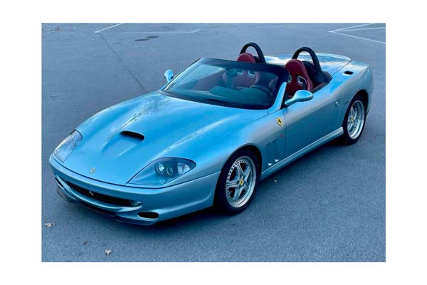 FERRARI 550 BARCHETTA 2000 - MADE IN ITALY ARGENTO NURBURGRING - BORDEAUX INTERIOR / ФЕРРАРИ 550 БАРКХЕТТА 2000 1:18 БОРДОВЫЙ