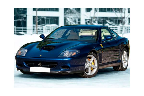 FERRARI 575M MARANELLO 2002 - MADE IN ITALY BLU TOUR DE FRANCE - CREAM INTERIOR / ФЕРРАРИ 575М МАРАНЕЛЛО 2002 1:18 СИНИЙ
