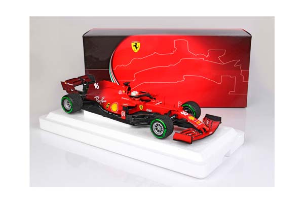 FERRARI SF21 GRAN PREMIO DEL MADE IN ITALY E DELL EMILIA ROMAGNA C. LECLERC CAR N. 16 GREEN INTERMEDIATE TIRES / ФЕРРАРИ СФ21 ГРАН ПРЕМИО ДЕЛ Е ДЕЛЛ ЕМИЛИА РОМАГНА К 1:18 ЗЕЛЕНЫЙ
