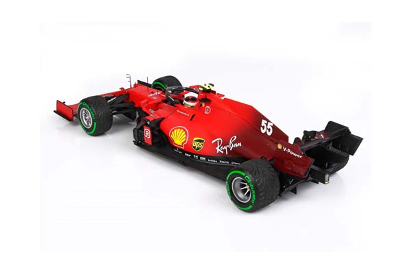 FERRARI SF21 GRAN PREMIO DEL MADE IN ITALY E DELL EMILIA ROMAGNA C. SAINZ CAR N. 55 GREEN INTERMEDIATE TIRES / ФЕРРАРИ СФ21 ГРАН ПРЕМИО ДЕЛ Е ДЕЛЛ ЕМИЛИА РОМАГНА К 1:18 ЗЕЛЕНЫЙ — фото 3