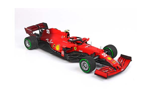 FERRARI SF21 GRAN PREMIO DEL MADE IN ITALY E DELL EMILIA ROMAGNA C. SAINZ CAR N. 55 GREEN INTERMEDIATE TIRES / ФЕРРАРИ СФ21 ГРАН ПРЕМИО ДЕЛ Е ДЕЛЛ ЕМИЛИА РОМАГНА К 1:18 ЗЕЛЕНЫЙ — фото 4