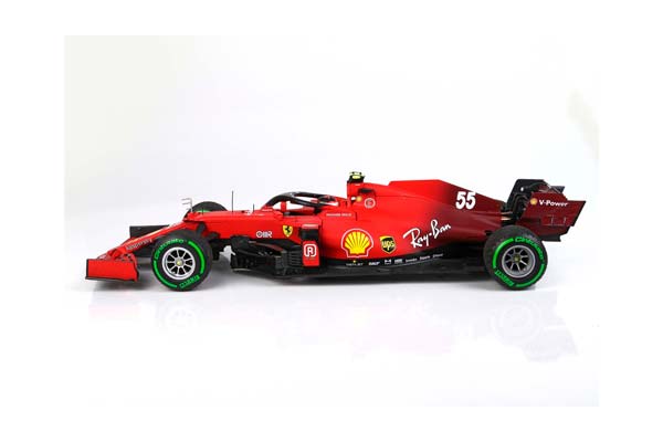 FERRARI SF21 GRAN PREMIO DEL MADE IN ITALY E DELL EMILIA ROMAGNA C. SAINZ CAR N. 55 GREEN INTERMEDIATE TIRES / ФЕРРАРИ СФ21 ГРАН ПРЕМИО ДЕЛ Е ДЕЛЛ ЕМИЛИА РОМАГНА К 1:18 ЗЕЛЕНЫЙ — фото 6