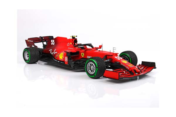 FERRARI SF21 GRAN PREMIO DEL MADE IN ITALY E DELL EMILIA ROMAGNA C. SAINZ CAR N. 55 GREEN INTERMEDIATE TIRES / ФЕРРАРИ СФ21 ГРАН ПРЕМИО ДЕЛ Е ДЕЛЛ ЕМИЛИА РОМАГНА К 1:18 ЗЕЛЕНЫЙ — фото 7