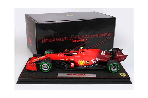 FERRARI SF21 GRAN PREMIO DEL MADE IN ITALY E DELL EMILIA ROMAGNA C. SAINZ CAR N. 55 GREEN INTERMEDIATE TIRES / ФЕРРАРИ СФ21 ГРАН ПРЕМИО ДЕЛ Е ДЕЛЛ ЕМИЛИА РОМАГНА К 1:18 ЗЕЛЕНЫЙ — фото 10