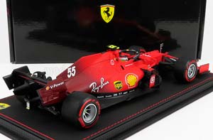 FERRARI F1 SF21  TEAM SCUDERIA FERRARI MISSION WINNOW N 55 5TH EMILIA ROMAGNA ITALY GP - SOFT RED TIRES 2021 CARLOS SAINZ JR. - CON VETRINA - WITH SHOWCASE, RED — фото 2