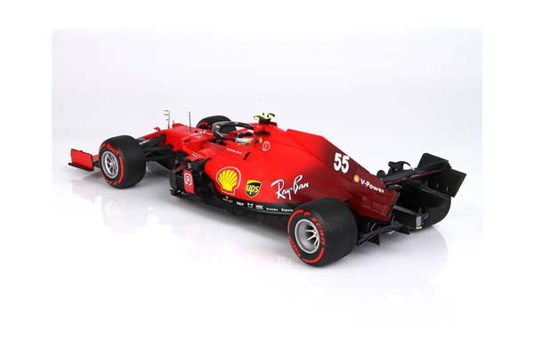 FERRARI SF21 GRAN PREMIO DEL MADE IN ITALY E DELL EMILIA ROMAGNA C. SAINZ CAR N. 55 RED SOFT TIRES POLIFOAM BASE / ФЕРРАРИ СФ21 ГРАН ПРЕМИО ДЕЛ Е ДЕЛЛ ЕМИЛИА РОМАГНА К 1:18 КРАСНЫЙ — фото 3