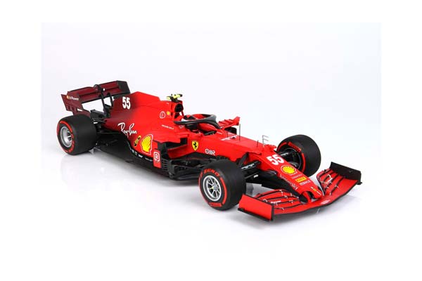 FERRARI SF21 GRAN PREMIO DEL MADE IN ITALY E DELL EMILIA ROMAGNA C. SAINZ CAR N. 55 RED SOFT TIRES POLIFOAM BASE / ФЕРРАРИ СФ21 ГРАН ПРЕМИО ДЕЛ Е ДЕЛЛ ЕМИЛИА РОМАГНА К 1:18 КРАСНЫЙ — фото 4