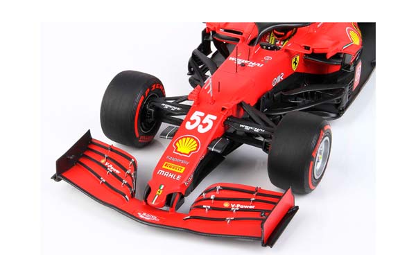 FERRARI SF21 GRAN PREMIO DEL MADE IN ITALY E DELL EMILIA ROMAGNA C. SAINZ CAR N. 55 RED SOFT TIRES POLIFOAM BASE / ФЕРРАРИ СФ21 ГРАН ПРЕМИО ДЕЛ Е ДЕЛЛ ЕМИЛИА РОМАГНА К 1:18 КРАСНЫЙ — фото 6
