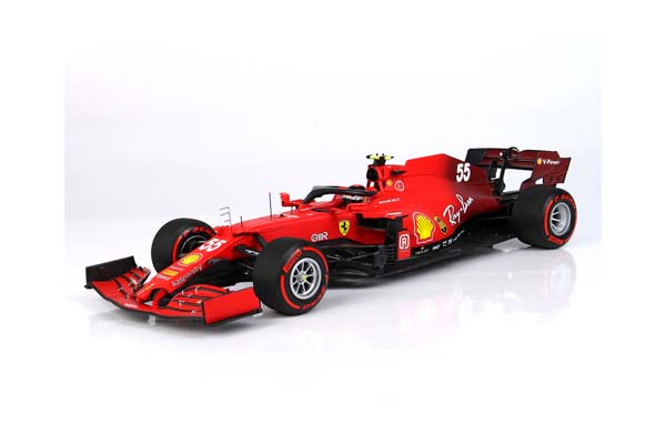 FERRARI SF21 GRAN PREMIO DEL MADE IN ITALY E DELL EMILIA ROMAGNA C. SAINZ CAR N. 55 RED SOFT TIRES POLIFOAM BASE / ФЕРРАРИ СФ21 ГРАН ПРЕМИО ДЕЛ Е ДЕЛЛ ЕМИЛИА РОМАГНА К 1:18 КРАСНЫЙ — фото 2