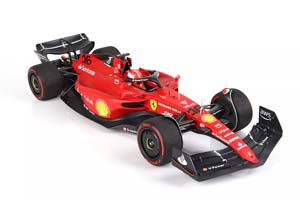 FERRARI F1-75 TEAM SCUDERIA FERRARI N 16 WINNER BAHRAIN GP 2022 CHARLES LECLERC - CON VETRINA - WITH SHOWCASE, RED — фото 3
