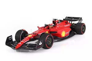 FERRARI F1-75 TEAM SCUDERIA FERRARI N 16 WINNER BAHRAIN GP 2022 CHARLES LECLERC - CON VETRINA - WITH SHOWCASE, RED