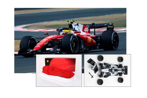 FERRARI SF26 F1 CHINESE GRAND PRIX - HAMILTON - 3RD POSITION METAL DIECAST POLYFOAM PACK+ CLEANING KIT / ФЕРРАРИ СФ26 Ф1 КХИНЕСЕ ГРАН-ПРИ 1:18