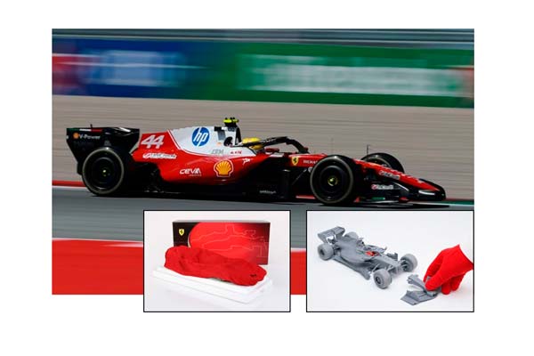 FERRARI SF26 F1 BARCELONA-CATALUNYA GRAND PRIX - HAMILTON - WINNER METAL DIECAST POLYFOAM PACK / ФЕРРАРИ СФ26 Ф1 БАРКЕЛОНА-КАТАЛУНИА ГРАН-ПРИ 1:18 — фото 1