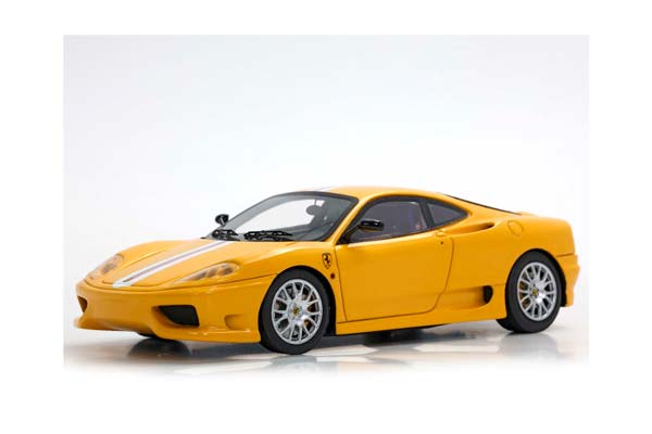 FERRARI 360 CHALLENGE STRADALE GIALLO MODENA WITH ITALIAN STRIPE / ФЕРРАРИ 360 КХАЛЛЕНГЕ СТРАДАЛЕ ИТАЛИАН ПОЛОСА 1:43 ЖЕЛТЫЙ — фото 4