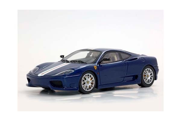 FERRARI 360 CHALLENGE STRADALE BLU TOUR DE FRANCE WITH ITALIAN STRIPE / ФЕРРАРИ 360 КХАЛЛЕНГЕ СТРАДАЛЕ ТУР ДЕ ФРАНС ИТАЛИАН ПОЛОСА 1:43 СИНИЙ — фото 5