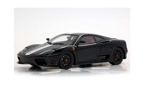 FERRARI 360 CHALLENGE STRADALE NERO DS WITH ITALIAN STRIPE / ФЕРРАРИ 360 КХАЛЛЕНГЕ СТРАДАЛЕ ДС ИТАЛИАН ПОЛОСА 1:43 ЧЕРНЫЙ — фото 4