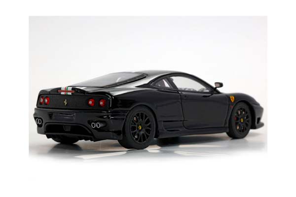 FERRARI 360 CHALLENGE STRADALE NERO DS WITH ITALIAN STRIPE / ФЕРРАРИ 360 КХАЛЛЕНГЕ СТРАДАЛЕ ДС ИТАЛИАН ПОЛОСА 1:43 ЧЕРНЫЙ — фото 6