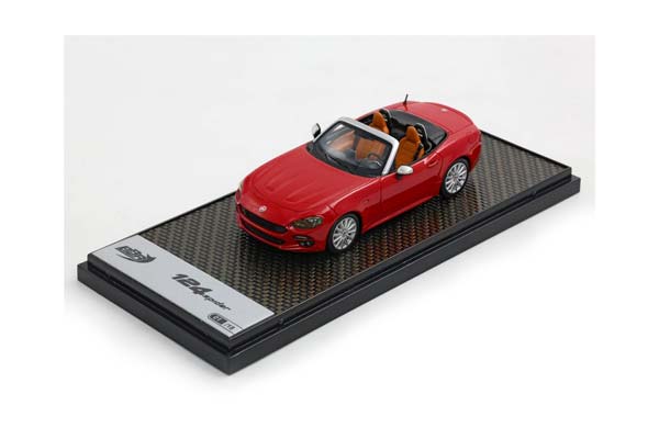 FIAT 124 SPIDER ROSSO PASSIONE WITH PRINTED CASE WITH THE CAR SHAPE / ФИАТ 124 СПАЙДЕР ПАССИОНЕ ПРИНТЕД КАСЕ КАР СХАПЕ 1:43 КРАСНЫЙ — фото 3
