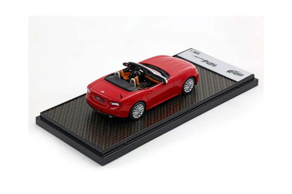 FIAT 124 SPIDER ROSSO PASSIONE WITH PRINTED CASE WITH THE CAR SHAPE / ФИАТ 124 СПАЙДЕР ПАССИОНЕ ПРИНТЕД КАСЕ КАР СХАПЕ 1:43 КРАСНЫЙ — фото 4
