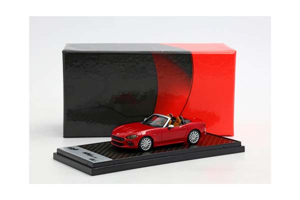FIAT 124 SPIDER ROSSO PASSIONE WITH PRINTED CASE WITH THE CAR SHAPE / ФИАТ 124 СПАЙДЕР ПАССИОНЕ ПРИНТЕД КАСЕ КАР СХАПЕ 1:43 КРАСНЫЙ — фото 5