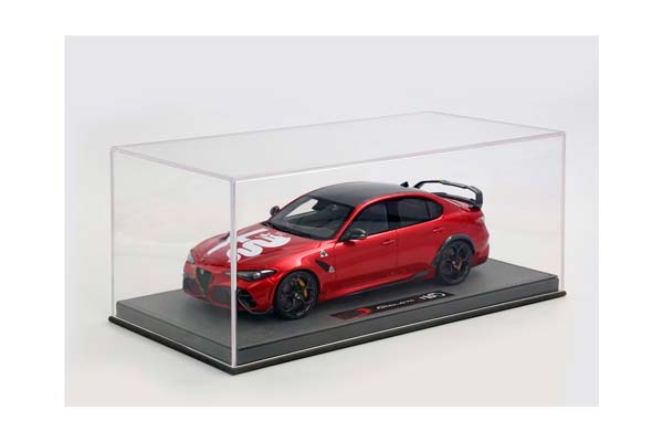 ALFA ROMEO GIULIA GTA ROSSO GTA WITH LOGO ALFA ROMEO AND REAR SPOILER / АЛЬФА РОМЕО ДЖУЛИЯ ГТА ГТА ЛОГО АЛЬФА РОМЕО РЕАР СПОИЛЕР 1:18 КРАСНЫЙ — фото 7