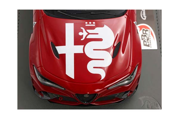 ALFA ROMEO GIULIA GTA SPECIAL VERSION RED COMPETIZIONE - ALFA ROMEO LOGO AND REAR SPOILER / АЛЬФА РОМЕО ДЖУЛИЯ ГТА СПЕКИАЛ ВЕРСИОН КОМПЕТИЦИОНЕ 1:18 КРАСНЫЙ — фото 4