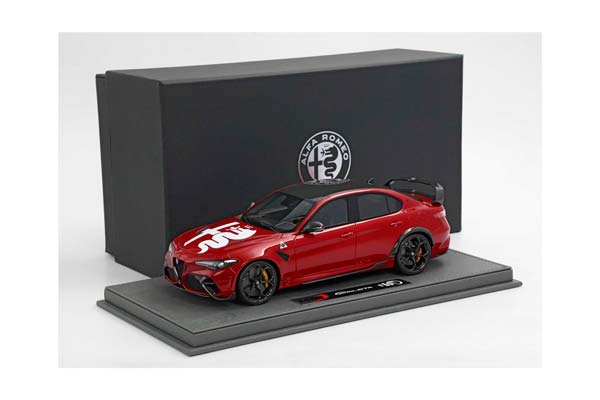 ALFA ROMEO GIULIA GTA SPECIAL VERSION RED COMPETIZIONE - ALFA ROMEO LOGO AND REAR SPOILER / АЛЬФА РОМЕО ДЖУЛИЯ ГТА СПЕКИАЛ ВЕРСИОН КОМПЕТИЦИОНЕ 1:18 КРАСНЫЙ — фото 9