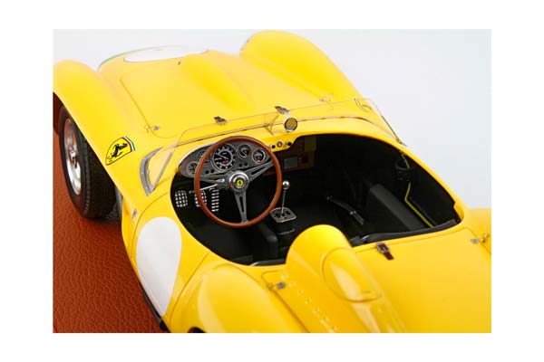 FERRARI 250 TESTAROSSA 1957 YELLOW / ФЕРРАРИ 250 ТЕСТАРОССА 1957 1:18 ЖЕЛТЫЙ — фото 4