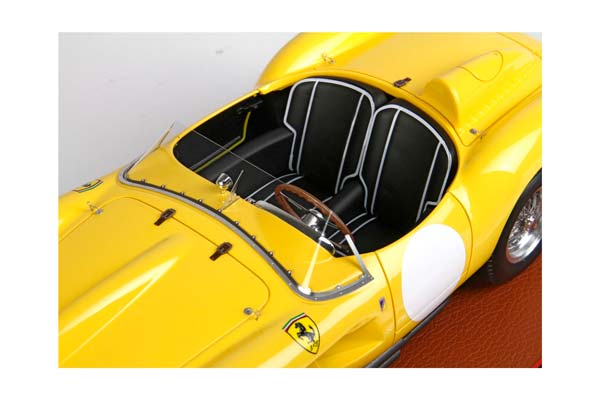 FERRARI 250 TESTAROSSA 1957 YELLOW / ФЕРРАРИ 250 ТЕСТАРОССА 1957 1:18 ЖЕЛТЫЙ — фото 5