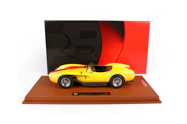 FERRARI 250 TESTAROSSA 1957 YELLOW / ФЕРРАРИ 250 ТЕСТАРОССА 1957 1:18 ЖЕЛТЫЙ — фото 6