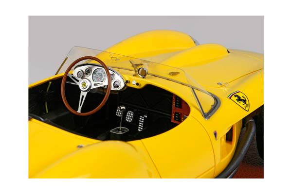 FERRARI 250 TESTAROSSA 1957 YELLOW / ФЕРРАРИ 250 ТЕСТАРОССА 1957 1:18 ЖЕЛТЫЙ — фото 4