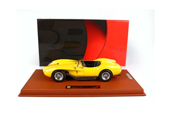 FERRARI 250 TESTAROSSA 1957 YELLOW / ФЕРРАРИ 250 ТЕСТАРОССА 1957 1:18 ЖЕЛТЫЙ — фото 5