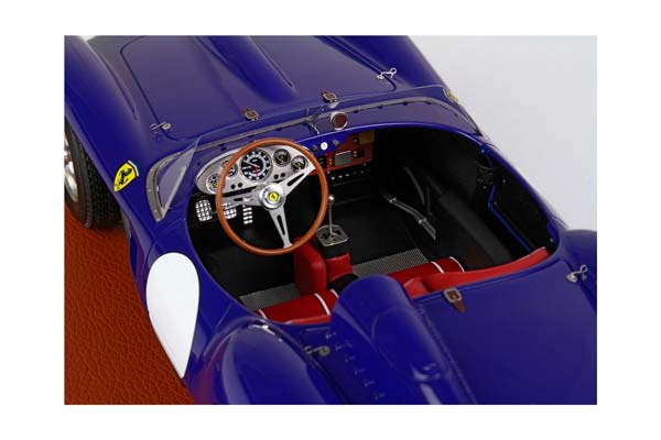FERRARI 250 TESTAROSSA 1957 BLUE / ФЕРРАРИ 250 ТЕСТАРОССА 1957 1:18 СИНИЙ — фото 6