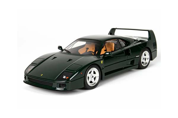 FERRARI F40 1987 VERDE ABETONE - SEAT BEIGE / ФЕРРАРИ Ф40 1987 АБЕТОНЕ 1:43 ЗЕЛЕНЫЙ — фото 1