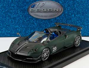 PAGANI HUAYRA BC N20 ROADSTER (2017), BLACK CARBON - MATT DARK GREEN