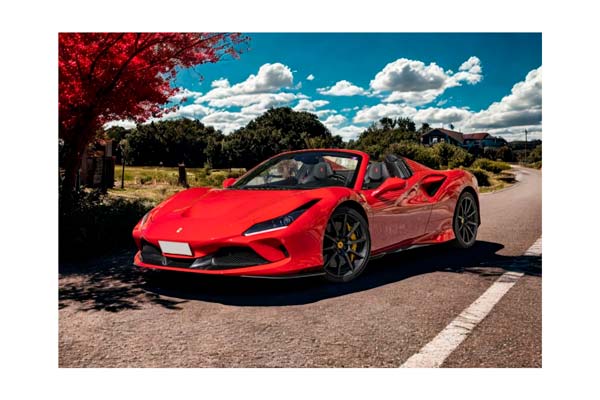 FERRARI F8 TRIBUTO SPIDER ROSSO CORSA - CARBON WHEELS / ФЕРРАРИ Ф8 ТРИБУТО СПАЙДЕР 1:43 КРАСНЫЙ
