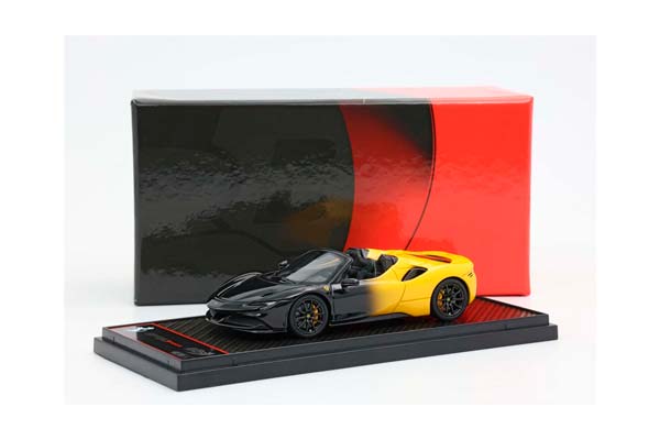 FERRARI SF90 SPIDER BICOLOR GIALLO MODENA - NEW BLACK DAYTONA / ФЕРРАРИ СФ90 СПАЙДЕР БИКОЛОР 1:43 ЖЕЛТЫЙ — фото 7