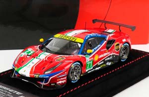 FERRARI 488 GTE EVO 3.9L TURBO V8 TEAM AF CORSE N71 LMGTE PRO CLASS 24H LE MANS (2020) S.BIRD - M.MOLINA - D.RIGON - CON VETRINA - WITH SHOWCASE, RED WHITE BLUE — фото 1
