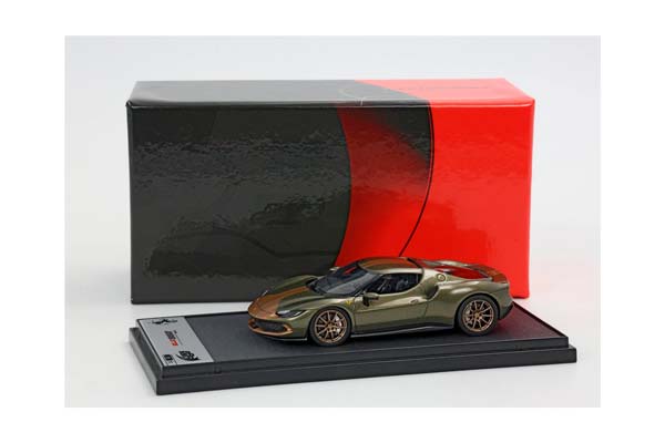 FERRARI 296 GTB VERDE MANZONI GLOSS STRISCIA ORO / ФЕРРАРИ 296 ГТБ МАНЗОНИ ГЛОСС СТРИСКИА 1:43 ЗЕЛЕНЫЙ — фото 3